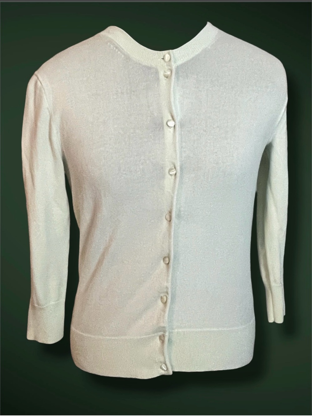 J Crew Classic light mint green Button up Women's cardigan